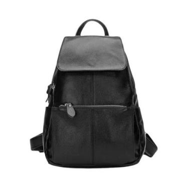 Imagem de Mochila Feminina De Couro Branco, Bolsa De Viagem De Grande Capacidade