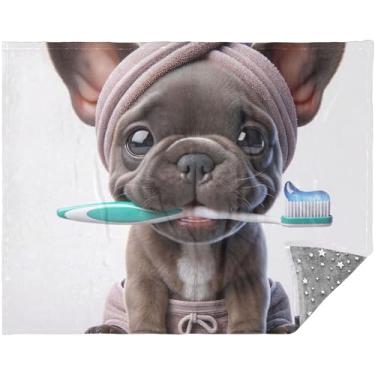 Imagem de Cobertores fofos de buldogue para cama adultos cobertores macios para mulheres 178 cm x 139 cm estampados cobertores engraçados