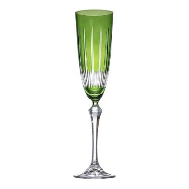 Imagem de Taca para champanhe Elizabeth lapidada em cristal ecologico 190ml A25cm cor verde-VERDE - Bohemia- Full Fit