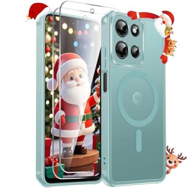 Imagem de LeYi Capa para Motorola Moto G-Play-2026 e 5G-(2025/2026): Capa Moto G 2025 com protetor de tela X 2, carregamento sem fio fosco translúcido e à prova de choque de corpo inteiro Funda para celular