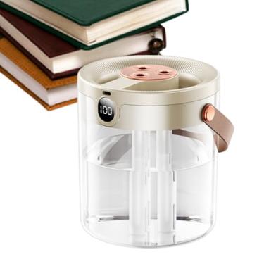 Imagem de Humidificador de,Humidificador Sem Fios com 3 Bicos e Display Digital | Purificador de Ar Compacto | para Casa Quarto de Dormir Casa de Banho Sala de Estar Berçário Estúdio Escritório