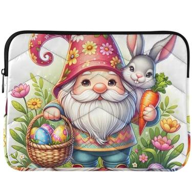 Imagem de Capa protetora universal para notebook com gnomo de coelhinho da Páscoa, capa protetora universal para laptop de 13 a 14 polegadas para Macbook Air 13