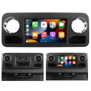 Imagem de Estéreo automotivo 4+64G Double Din para Mercedes Sprinter 2018-2022, sem fio, Android, 10 polegadas, Android 14, unidade de cabeça de rádio, câmera de reserva, rádio, Bluetooth, navegação GPS FM/RDS