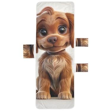 Imagem de Capa para espreguiçadeira de cachorro de desenho animado, toalha de praia, piscina, espreguiçadeira, grande, 215 x 76 cm