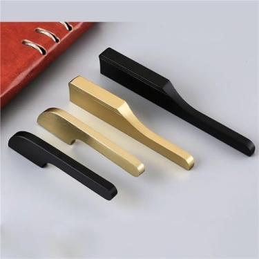 Imagem de Puxadores de armário ocultos pretos dourados de liga de alumínio puxadores de armário de cozinha puxadores de gaveta puxadores de móveis de guarda-roupa ferragens de quarto 1 peça (branco)