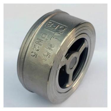 Imagem de DN15-DN50 Válvula de Retenção Wafer de Aço Inoxidável Válvula Sem Retorno Tipo de Elevação de Mola Válvula Unidirecional SS304(DN32)
