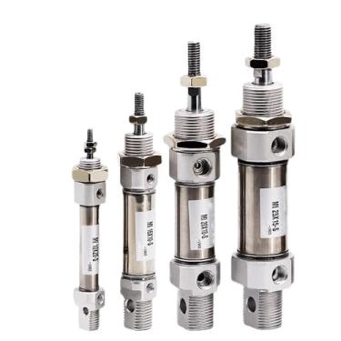 Imagem de MI Cilindro pneumático pequeno MI16/20/25x5/10/15/20-150 com anel magnético mini cilindro de aço inoxidável 1 peça (curso 50 mm, furo 25 mm (CA))