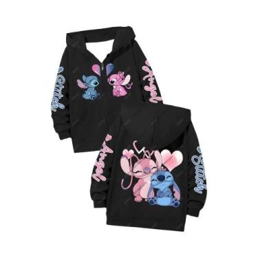 Imagem de Jaqueta Com Capuz Zip S-Stitch Para Meninas E Meninos, Moletom Casual 