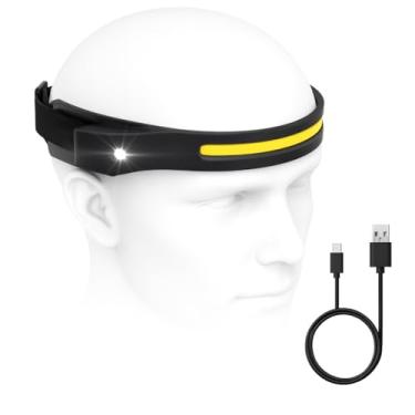 Imagem de Lanterna de Cabeça LED Recarregável USB para Pesca e Trilha