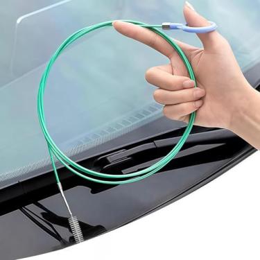 Imagem de Escova de limpeza de drenagem flexível, limpador de tubo de 2 metros de comprimento com cerdas de nylon para teto solar de carro e tubo de ar condicionado