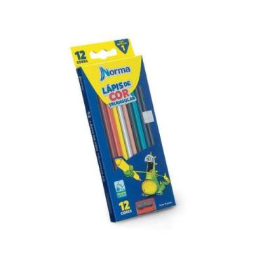 Imagem de Lápis de cor triangular norma 12 cores