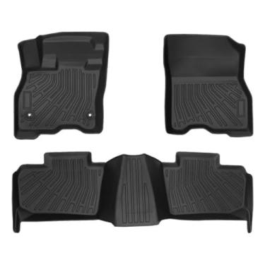 Imagem de Priprilod Tapetes dianteiros e traseiros forro TPE antiderrapante preto compatível com Nissan Leaf 2011-2017