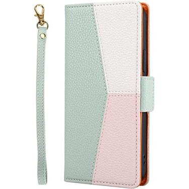 Imagem de MURVE Capa para iPhone 11/11Pro/11Pro Max, capa de telemóvel carteira flip de couro de alta qualidade com capa flip magnética e recurso de suporte com suporte para cartão (cor: verde, tamanho: 11pro