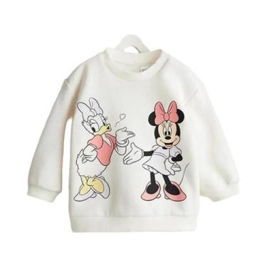 Imagem de Moletons Infantis Com Gola Redonda Disney Minnie Mouse Daisy Cat Carto