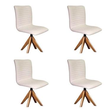Imagem de Conjunto com 4 Cadeiras de Jantar Lenk Cru - Mobly