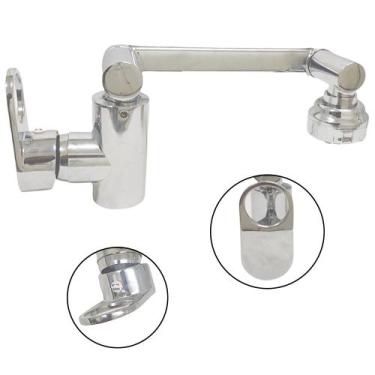 Imagem de Torneira Monocomando Lavabo Cromada Ajustavel Quente Frio Banheiro Pia