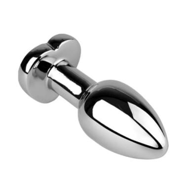 Imagem de Plug Anal De Luxo Em Metal Com Led E 12 Modos De Vibração Pequeno Brinquedo Erótico Vibratório PL121P