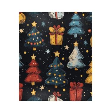 Imagem de Blueangle Cobertor de árvores de Natal com desenho animado supermacio, quente, aconchegante, leve para todas as estações, cobertor de lã para cama ou sofá, fácil de cuidar (127 x 152 cm) #434