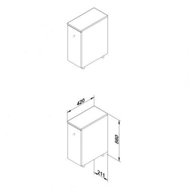 Imagem de Armário para Banheiro com 1 Gavetão Movelbento Branco