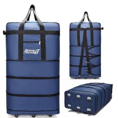 Imagem de Bolsa sacola de viagem mala rodinhas expansivel 4 em 1 mochila gigante