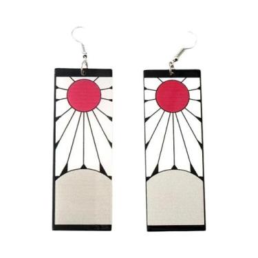 Imagem de Brincos De Acrílico Tanjiro Anime Cosplay Para Mulheres E Meninas, Joi