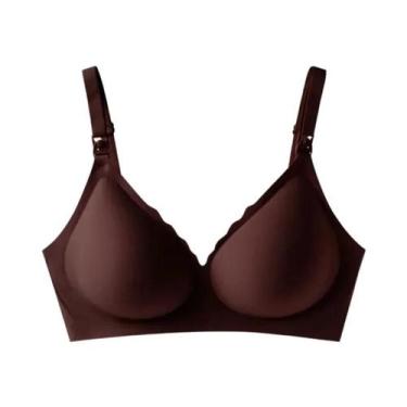 Imagem de Sutiã De Amamentação Ultra Fino Sem Costura Com Abertura Frontal Em Ge