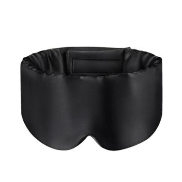 Imagem de Máscara de dormir para os olhos, cobertura completa para dormir, ferramenta de dormir, faixa de cabeça ajustável, carro, viagem de negócios, viagem, casa, (preto)