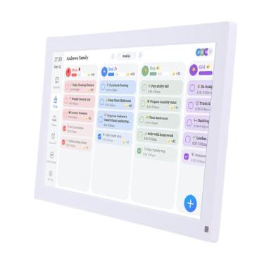 Imagem de GOWENIC Calendário Digital Inteligente Tela Sensível Ao Toque HD de 15,6 Polegadas para Planejador de Porta-retratos Em Nuvem Familiar Com WiFi, 9.0, Material ABS (Plugue UE 100-240V)