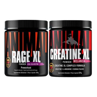 Imagem de Kit Pré Treino Animal Rage XL 221g + Creatina Animal XL 225g - Universal Nutrition-Unissex