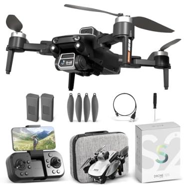 Imagem de Drone Profissional Dobrável com Câmera Dupla 6K, Motor Sem Escovas Resistente a Vento Nível 7, 2 Baterias com 120 Minutos de Voo, Controle Remoto 2.4GHz e Decolagem Automática, Ideal para Fotos e Vídeos Aéreos