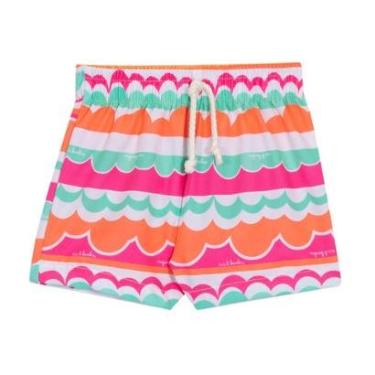 Imagem de Bermuda Infantil Menina Ondas Coloridas Nini & Bambini-Feminino
