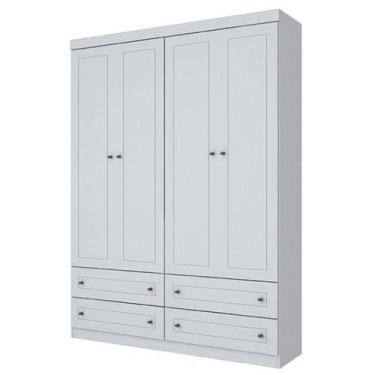 Imagem de Roupeiro Americano 04 Portas Branco - Móveis Henn, Branco