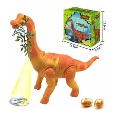 Imagem de Dinossauro Anda Bota Ovo Som Luz Movimento Projetor - DM TOYS