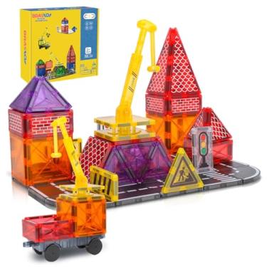 Imagem de Brastoy Blocos de Montar Magnéticos Construção Brinquedos STEM Infantil (68 Peças)