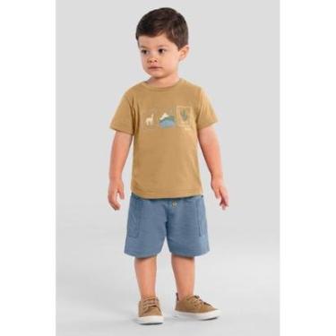 Imagem de Conjunto infantil menino de camelo Mundi-Masculino