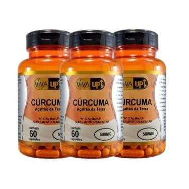 Imagem de Kit 3 Cúrcuma com 60 cápsulas de 500 mg Viva Up