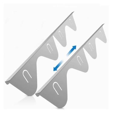 Imagem de Forno Gap Filler Expansível Barreira Não Magnética Fina de Aço Inoxidável Guarda de Fogão Ajustável para Casa Cozinha Gás Fogão Elétrico Acessório de Aparelho(Silver(2pcs))