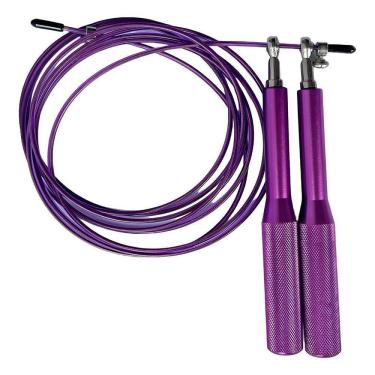 Imagem de Corda De Pular Aço Alumínio Cross Speed Rope Profissi Lilás