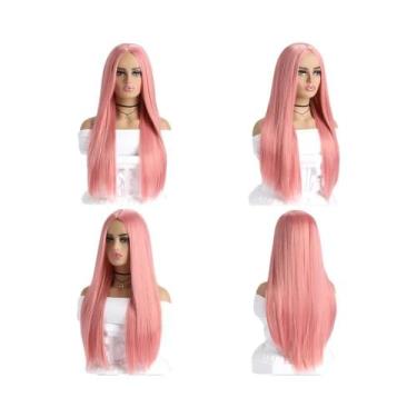 Imagem de Peruca Sintética Lisa De 26 Polegadas Para Mulheres, Moda Diária, Fant