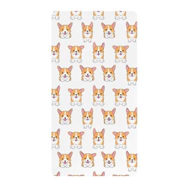 Imagem de SEHANY Lençol de berço fofo de 132 cm x 71 cm - Lençol de berço de algodão macio e respirável para berço padrão e colchão infantil, para meninos e meninas