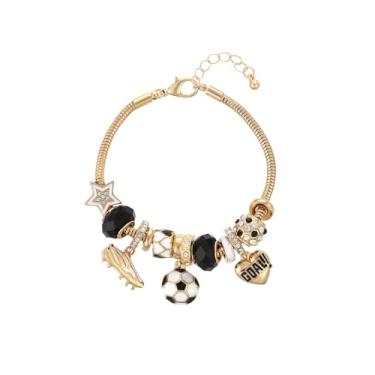 Imagem de Madison Tyler Pulseira esportiva feminina | Pulseira de softball, basquete, beisebol, balé, contas | Linda pulseira de corrente de cobra ajustável para dia de jogo, 7.25 inches, Strass