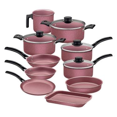 Imagem de Jogo De Panelas Tramontina Turim 20297464 Rosa 20297464