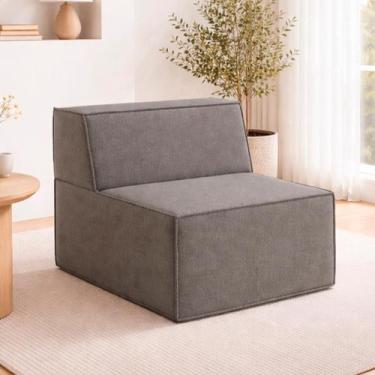 Imagem de Poltrona Modular Puff Compacto Bouclê Confortável - Balaqui - Balaqui 