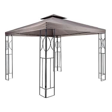 Imagem de Tenda Gazebo Base Larga Aco E Poliester 3x3m Marrom - Angra