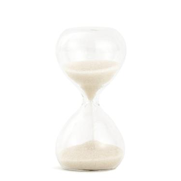 Imagem de Ampulheta Decorativa em Vidro Areia Branca 1 Minuto 6cm 18336P Mart