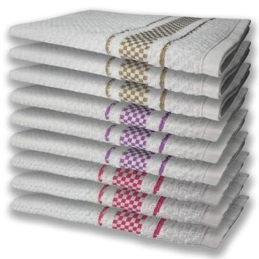 Imagem de 9 Panos De Prato Atoalhado Felpudo Premium Vm+rx+mr