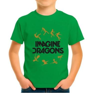 Imagem de Camiseta Camisa Infantil Juvenil Banda Imagine Dragonss Pop Rock MD5 -