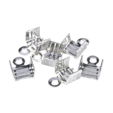 Imagem de Terminal Frizado Quadrado Em Metal Para Bijuteria 5Mm