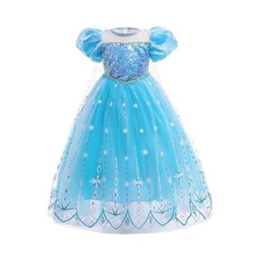 Imagem de Fantasia Da Elsa Rainha Da Neve Para Meninas, Vestido De Princesa Com 