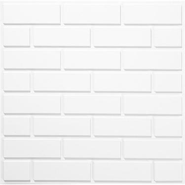 Imagem de Kit 40 Placas De Pvc Revestimento 3D Tijolinho